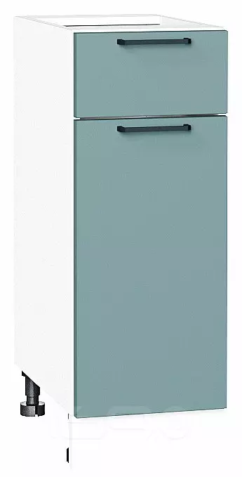 Шкаф нижний с 1-ой дверцей и ящиком Флэт Grey-green In 2S/Белый 816*300*478