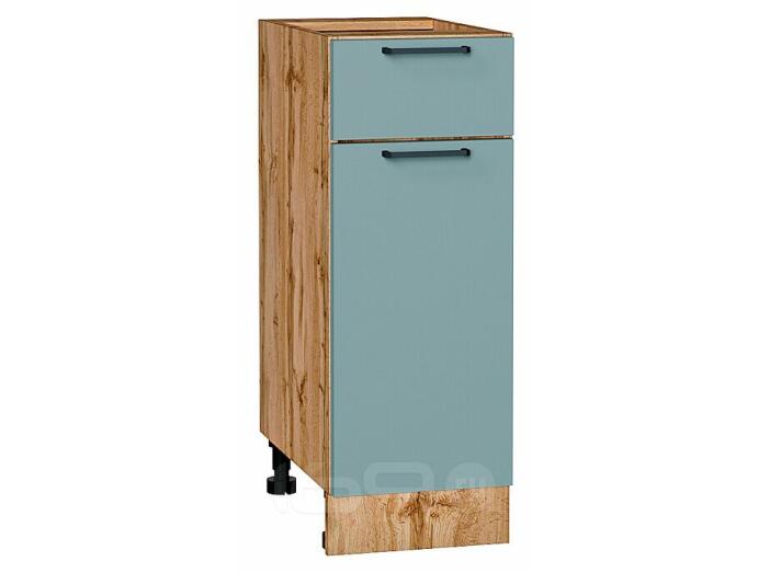 Шкаф нижний с 1-ой дверцей и ящиком Флэт Grey-green In 2S/Дуб Вотан 816*300*478