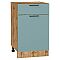 Шкаф нижний с 1-ой дверцей и ящиком Флэт Grey-green In 2S/Дуб Вотан 816*500*478 Шкаф нижний с 1-ой дверцей и ящиком Флэт Grey-green In 2S/Дуб Вотан 816*500*478