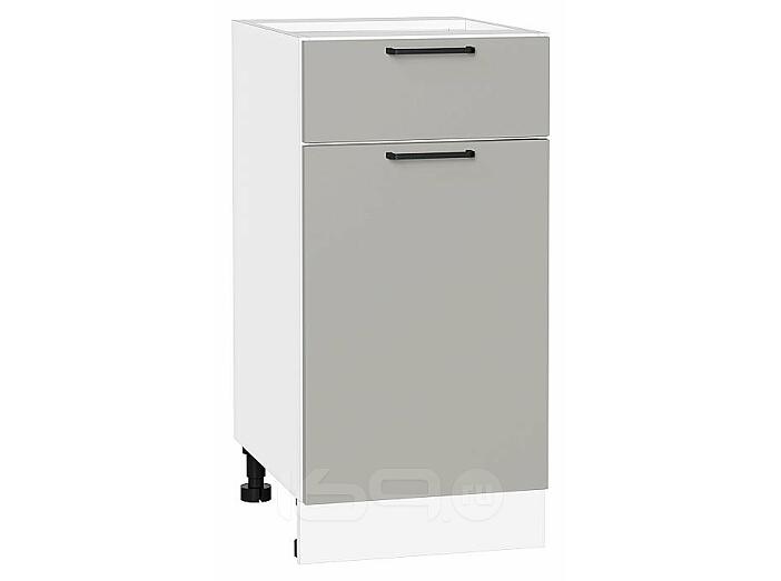 Шкаф нижний с 1-ой дверцей и ящиком Флэт Light Grey In 2S/Белый 816*400*478