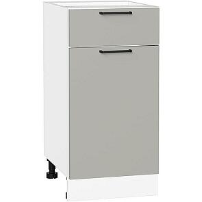 Шкаф нижний с 1-ой дверцей и ящиком Флэт Light Grey In 2S/Белый 816*400*478
