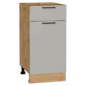 Шкаф нижний с 1-ой дверцей и ящиком Флэт Light Grey In 2S/Дуб Вотан 816*400*478