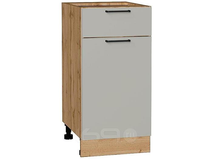 Шкаф нижний с 1-ой дверцей и ящиком Флэт Light Grey In 2S/Дуб Вотан 816*400*478