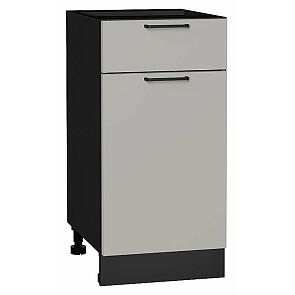 Шкаф нижний с 1-ой дверцей и ящиком Флэт Light Grey In 2S/Graphite 816*400*478