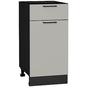 Шкаф нижний с 1-ой дверцей и ящиком Флэт Light Grey In 2S/Graphite 816*400*478