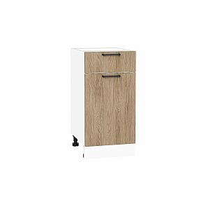 Шкаф нижний с 1-ой дверцей и ящиком Флэт Natural Casella Oak 2S/Белый 816*400*478