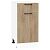 Шкаф нижний с 1-ой дверцей и ящиком Флэт Natural Casella Oak 2S/Белый 816*400*478