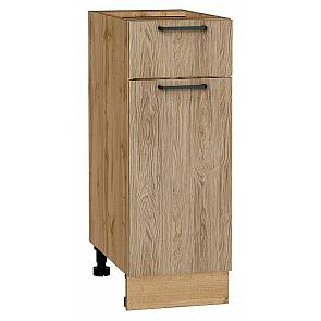 Шкаф нижний с 1-ой дверцей и ящиком Флэт Natural Casella Oak 2S/Дуб Вотан 816*300*478