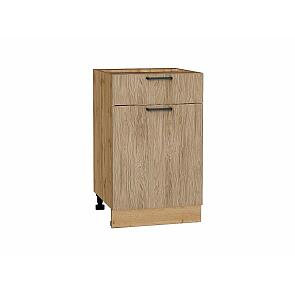 Шкаф нижний с 1-ой дверцей и ящиком Флэт Natural Casella Oak 2S/Дуб Вотан 816*500*478