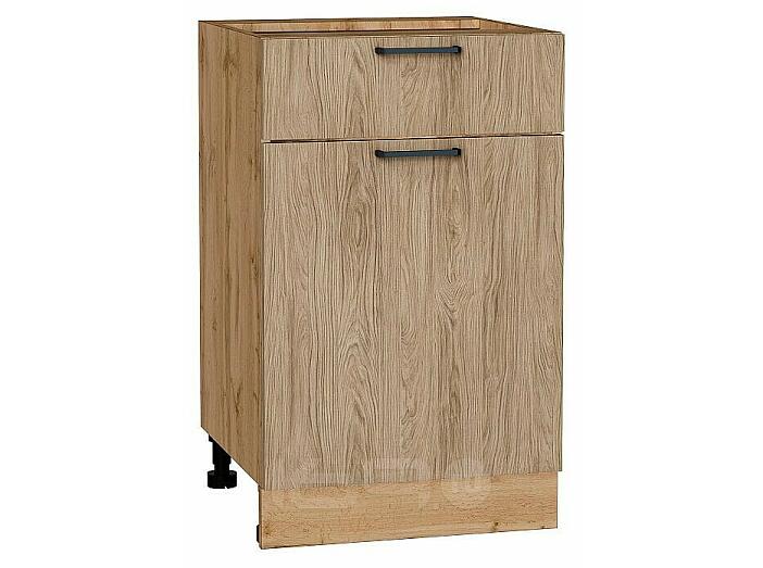Шкаф нижний с 1-ой дверцей и ящиком Флэт Natural Casella Oak 2S/Дуб Вотан 816*500*478