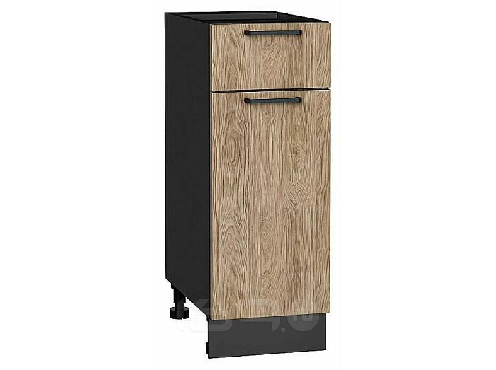 Шкаф нижний с 1-ой дверцей и ящиком Флэт Natural Casella Oak 2S/Graphite 816*300*478