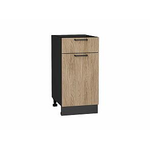 Шкаф нижний с 1-ой дверцей и ящиком Флэт Natural Casella Oak 2S/Graphite 816*400*478