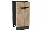 Шкаф нижний с 1-ой дверцей и ящиком Флэт Natural Casella Oak 2S/Graphite 816*400*478