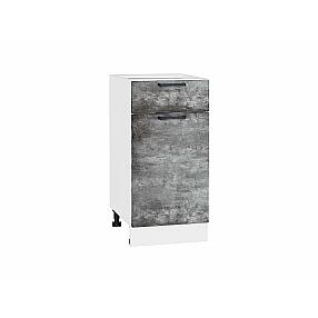 Шкаф нижний с 1-ой дверцей и ящиком Флэт Temple Stone 2S/Белый 816*400*478