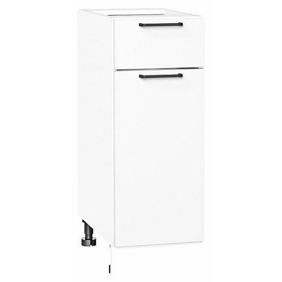 Шкаф нижний с 1-ой дверцей и ящиком Флэт White In 2S/Белый 816*300*478