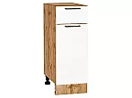 Шкаф нижний с 1-ой дверцей и ящиком Флэт White In 2S/Дуб Вотан 816*300*478
