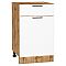 Шкаф нижний с 1-ой дверцей и ящиком Флэт White In 2S/Дуб Вотан 816*500*478 Шкаф нижний с 1-ой дверцей и ящиком Флэт White In 2S/Дуб Вотан 816*500*478