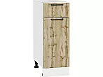 Шкаф нижний с 1-ой дверцей и ящиком Флэт Wotan Oak 2S/Белый 816*300*478