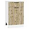 Шкаф нижний с 1-ой дверцей и ящиком Флэт Wotan Oak 2S/Белый 816*500*478 Шкаф нижний с 1-ой дверцей и ящиком Флэт Wotan Oak 2S/Белый 816*500*478