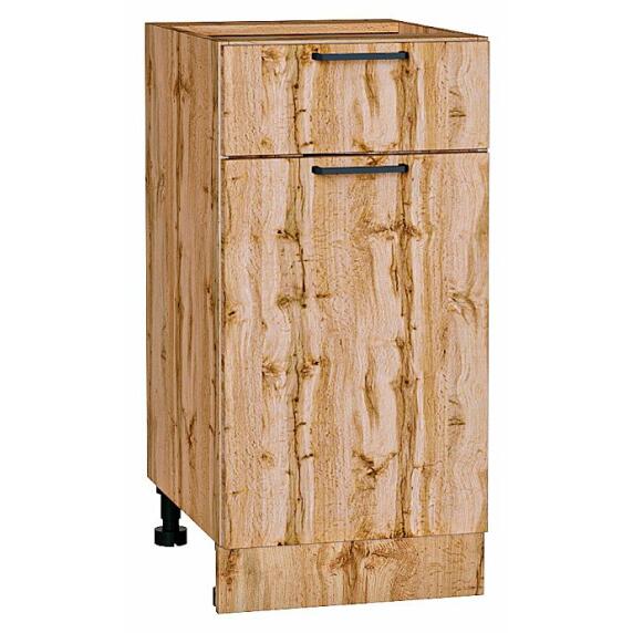 Шкаф нижний с 1-ой дверцей и ящиком Флэт Wotan Oak 2S/Дуб Вотан 816*400*478