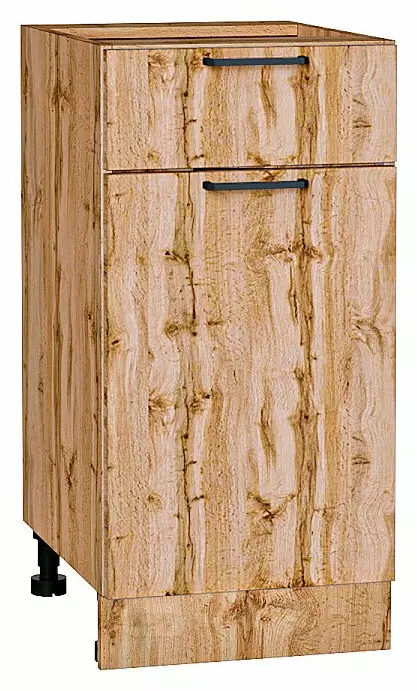 Шкаф нижний с 1-ой дверцей и ящиком Флэт Wotan Oak 2S/Дуб Вотан 816*400*478