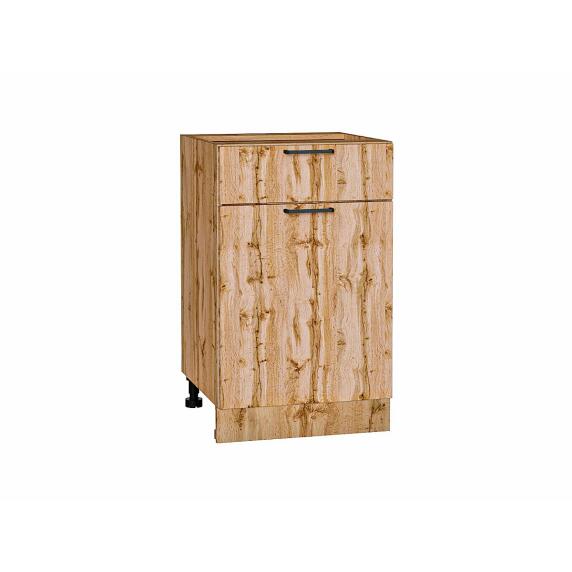 Шкаф нижний с 1-ой дверцей и ящиком Флэт Wotan Oak 2S/Дуб Вотан 816*500*478