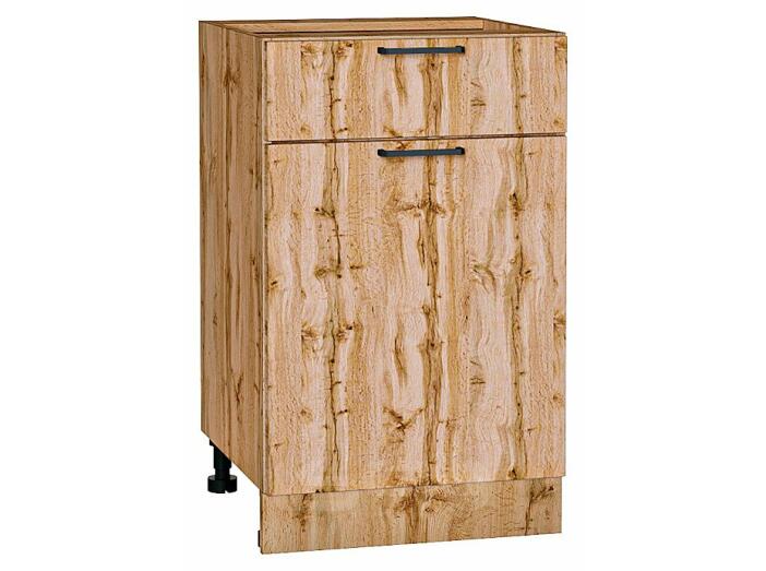 Шкаф нижний с 1-ой дверцей и ящиком Флэт Wotan Oak 2S/Дуб Вотан 816*500*478