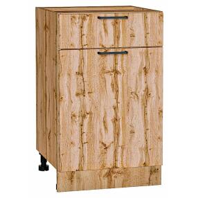 Шкаф нижний с 1-ой дверцей и ящиком Флэт Wotan Oak 2S/Дуб Вотан 816*500*478