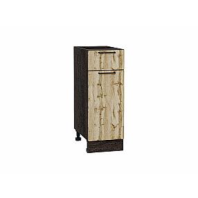 Шкаф нижний с 1-ой дверцей и ящиком Флэт Wotan Oak 2S/Графит 816*300*478