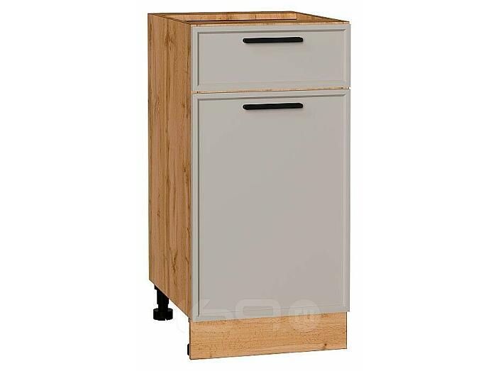 Шкаф нижний с 1-ой дверцей и ящиком Фрейм Clay Silk/Дуб Вотан 816*400*484