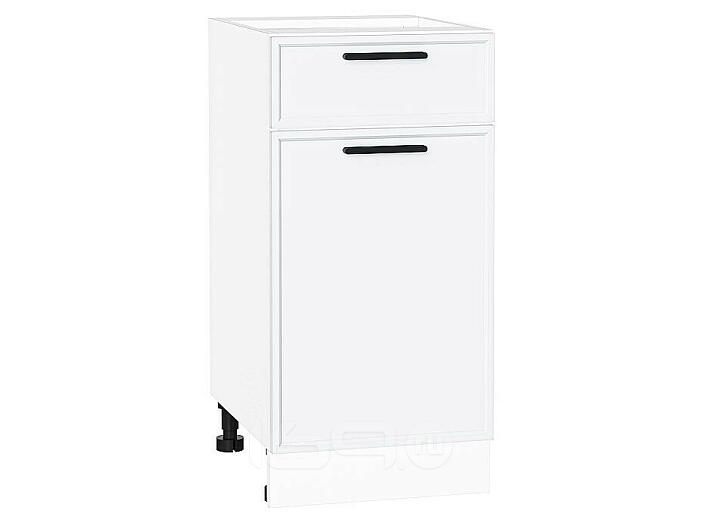 Шкаф нижний с 1-ой дверцей и ящиком Фрейм White Silk/Белый 816*400*484