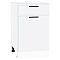Шкаф нижний с 1-ой дверцей и ящиком Фрейм White Silk/Белый 816*500*484