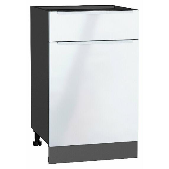 Шкаф нижний с 1-ой дверцей и ящиком Фьюжн Angel Graphite 816*500*480