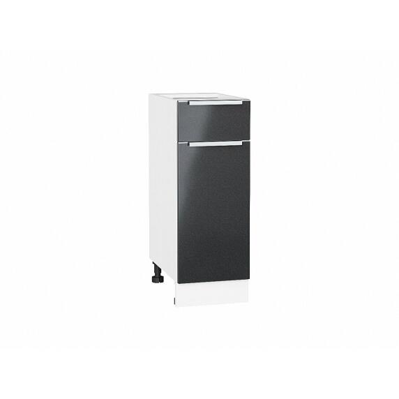 Шкаф нижний с 1-ой дверцей и ящиком Фьюжн Anthracite Белый 816*300*480