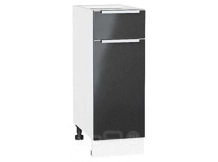 Шкаф нижний с 1-ой дверцей и ящиком Фьюжн Anthracite Белый 816*300*480