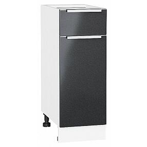 Шкаф нижний с 1-ой дверцей и ящиком Фьюжн Anthracite Белый 816*300*480
