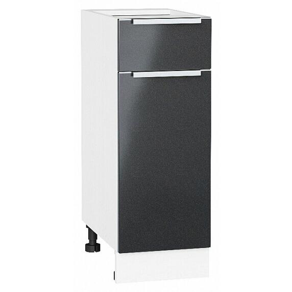 Шкаф нижний с 1-ой дверцей и ящиком Фьюжн Anthracite Белый 816*300*480