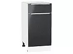 Шкаф нижний с 1-ой дверцей и ящиком Фьюжн Anthracite Белый 816*400*480