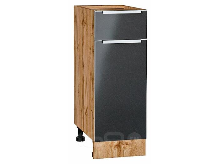 Шкаф нижний с 1-ой дверцей и ящиком Фьюжн Anthracite Дуб Вотан 816*300*480