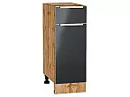 Шкаф нижний с 1-ой дверцей и ящиком Фьюжн Anthracite Дуб Вотан 816*300*480