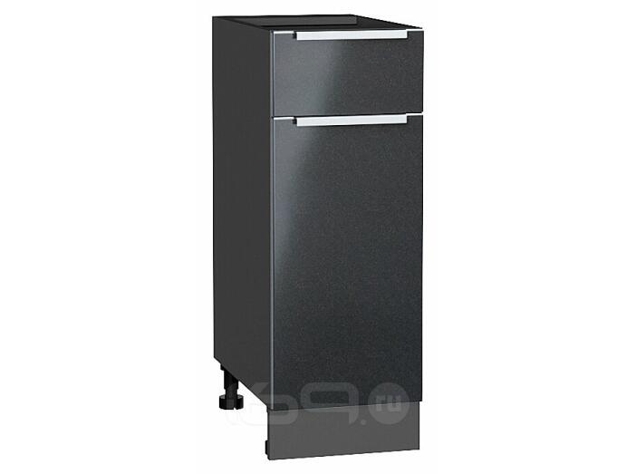 Шкаф нижний с 1-ой дверцей и ящиком Фьюжн Anthracite Graphite 816*300*480