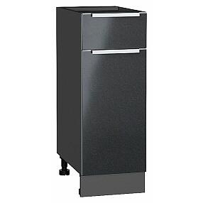 Шкаф нижний с 1-ой дверцей и ящиком Фьюжн Anthracite Graphite 816*300*480