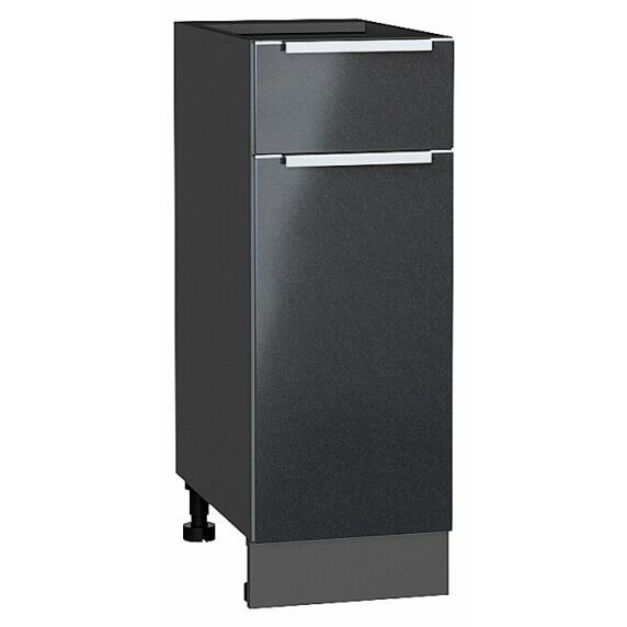 Шкаф нижний с 1-ой дверцей и ящиком Фьюжн Anthracite Graphite 816*300*480