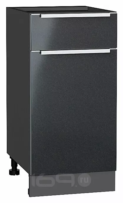 Шкаф нижний с 1-ой дверцей и ящиком Фьюжн Anthracite Graphite 816*400*480