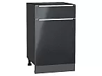 Шкаф нижний с 1-ой дверцей и ящиком Фьюжн Anthracite Graphite 816*500*480