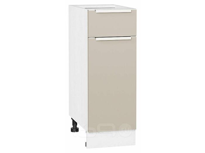 Шкаф нижний с 1-ой дверцей и ящиком Фьюжн Cream Silk/Белый 816*300*480