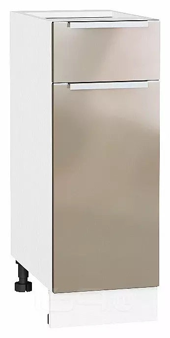 Шкаф нижний с 1-ой дверцей и ящиком Фьюжн Gallant Белый 816*300*480