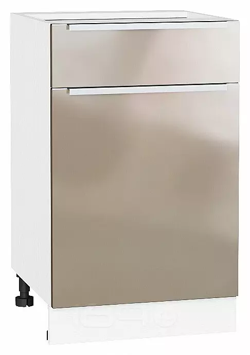 Шкаф нижний с 1-ой дверцей и ящиком Фьюжн Gallant Белый 816*500*480