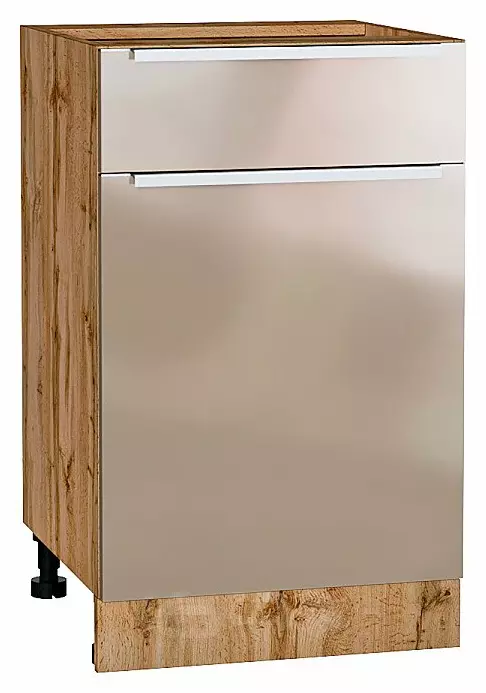 Шкаф нижний с 1-ой дверцей и ящиком Фьюжн Gallant Дуб Вотан 816*500*480