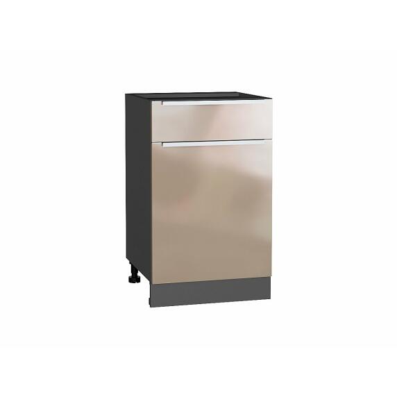 Шкаф нижний с 1-ой дверцей и ящиком Фьюжн Gallant Graphite 816*500*480